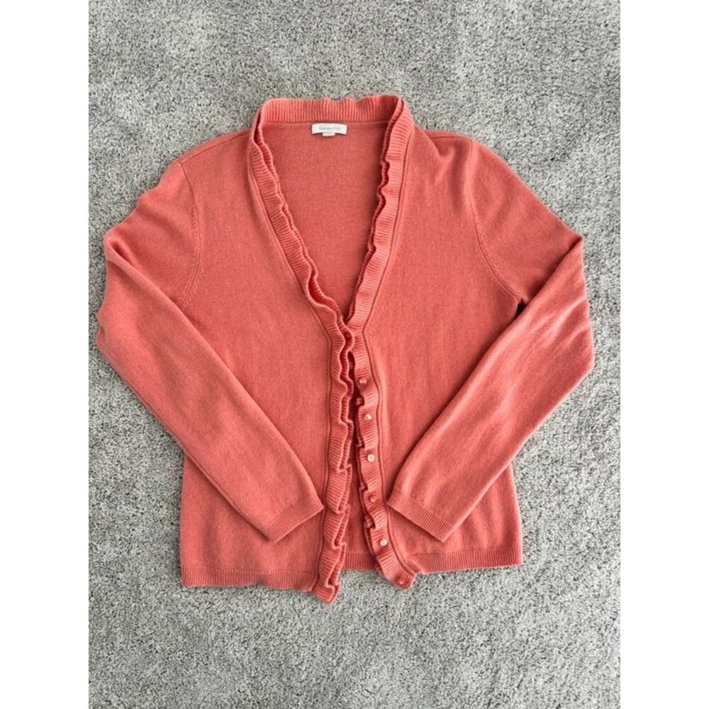 Garnet Hill Women’s Size Medium 100% Cashmere Cardigan Sweater